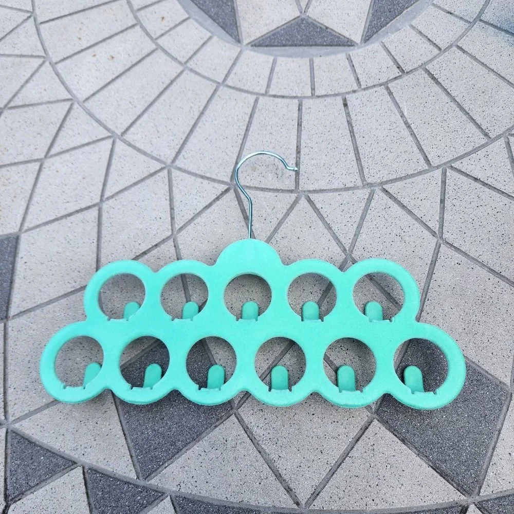 Seafoam Green Multi Organizational Scarf Belt Tie Space Saving Hanger